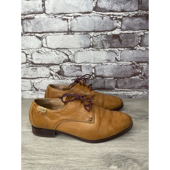 Pikolinos Brown Leather Lace Up Plain Oxfords Shoes Women Sz 38EU/7.5M US - Picture 5 of 16